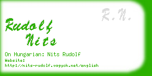 rudolf nits business card